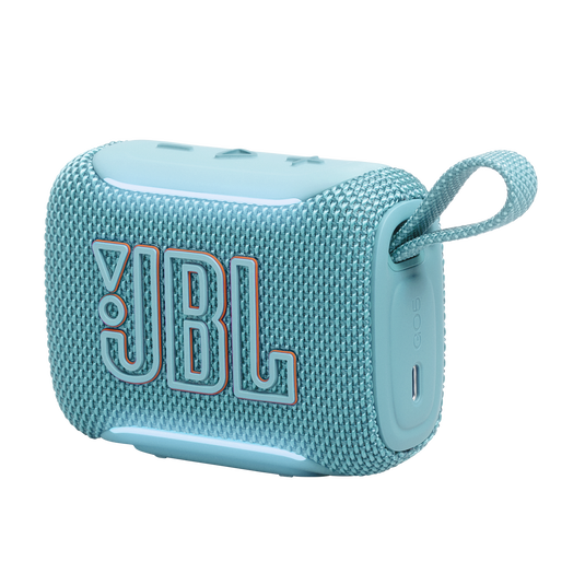 JBL Go 5 - Turquoise - Ultra-portable waterproof and drop-proof speaker with JBL legendary sound and ambient edge lighting - Detailshot 1 image number null